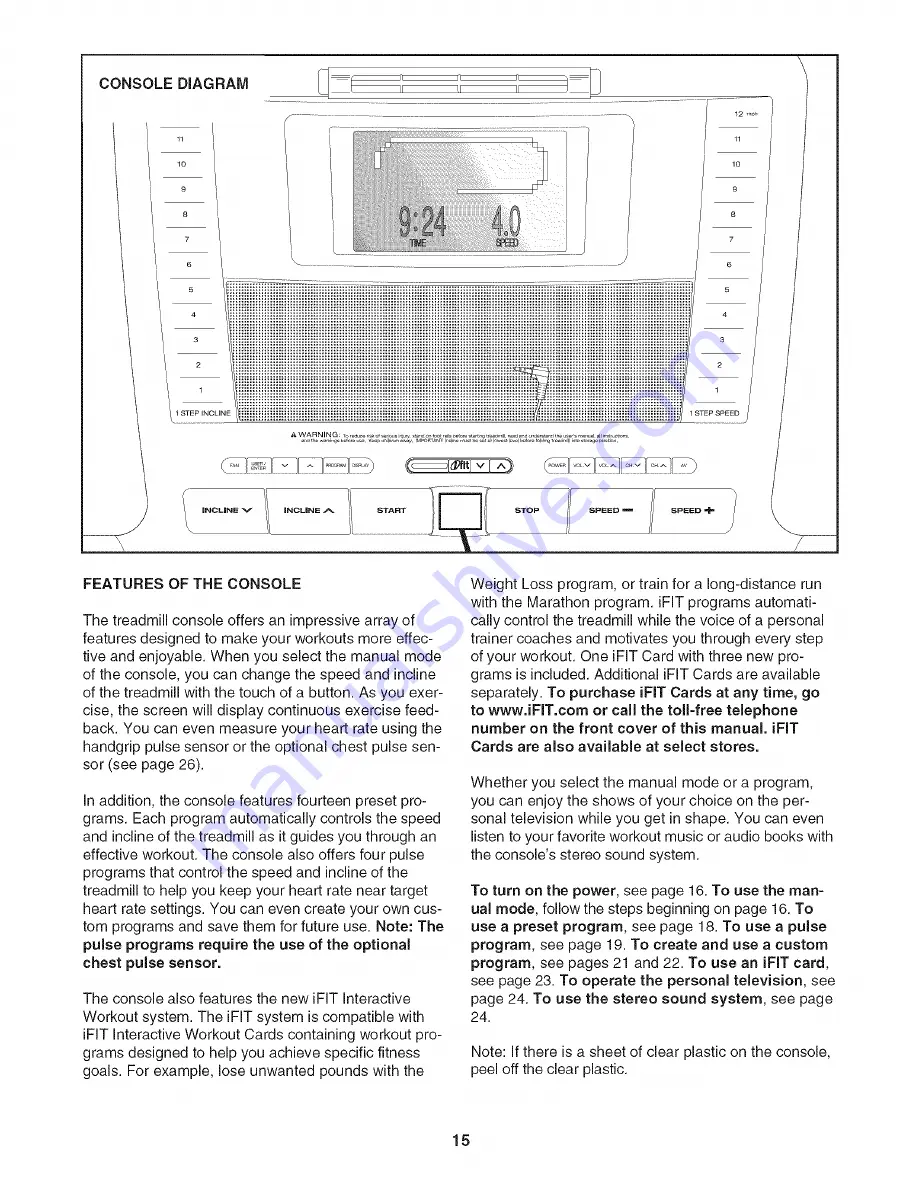 NordicTrack Viewpoint 3000 NTL11806.0 User Manual Download Page 15