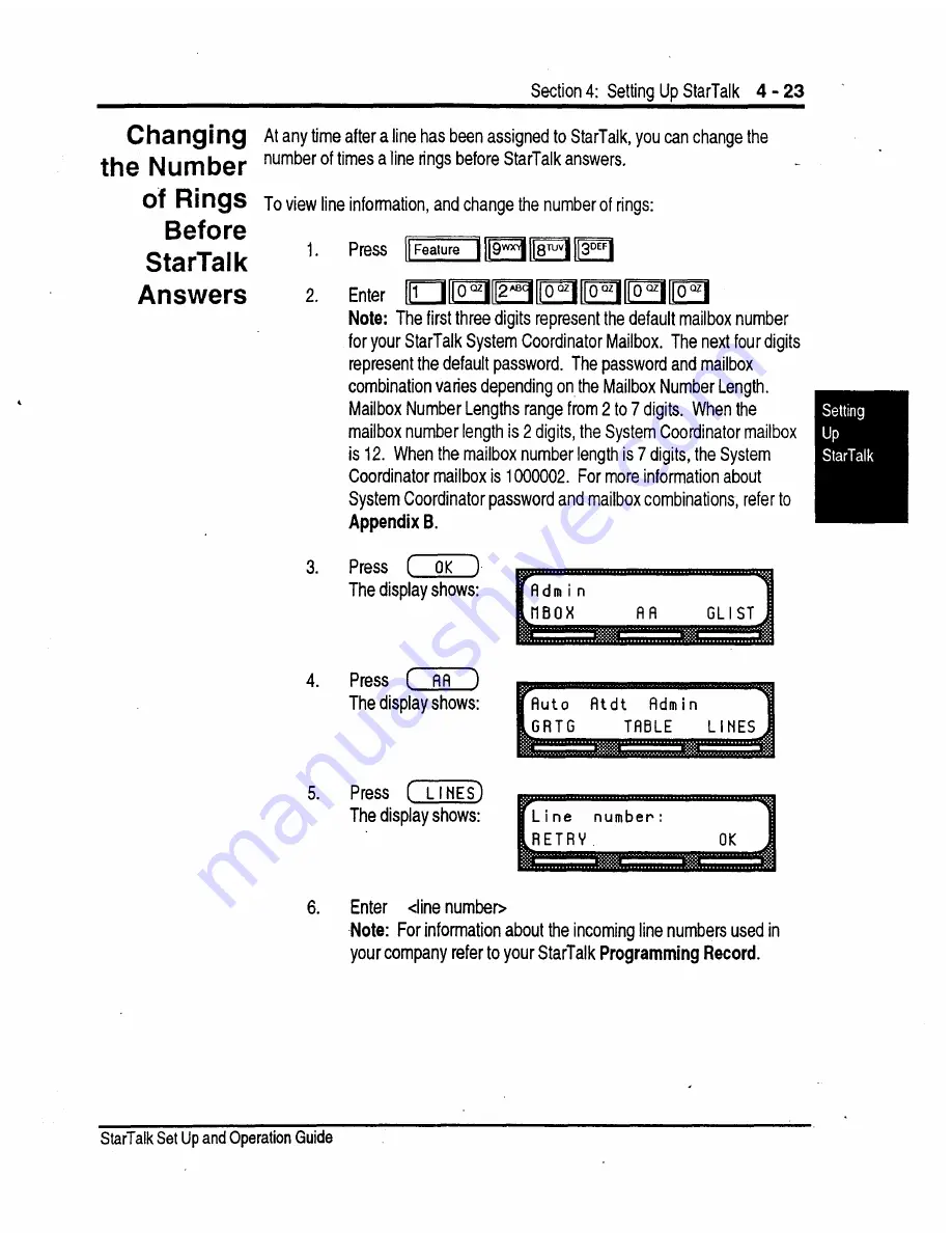 Norstar StarTalk Set Up And Operation Manual Download Page 64