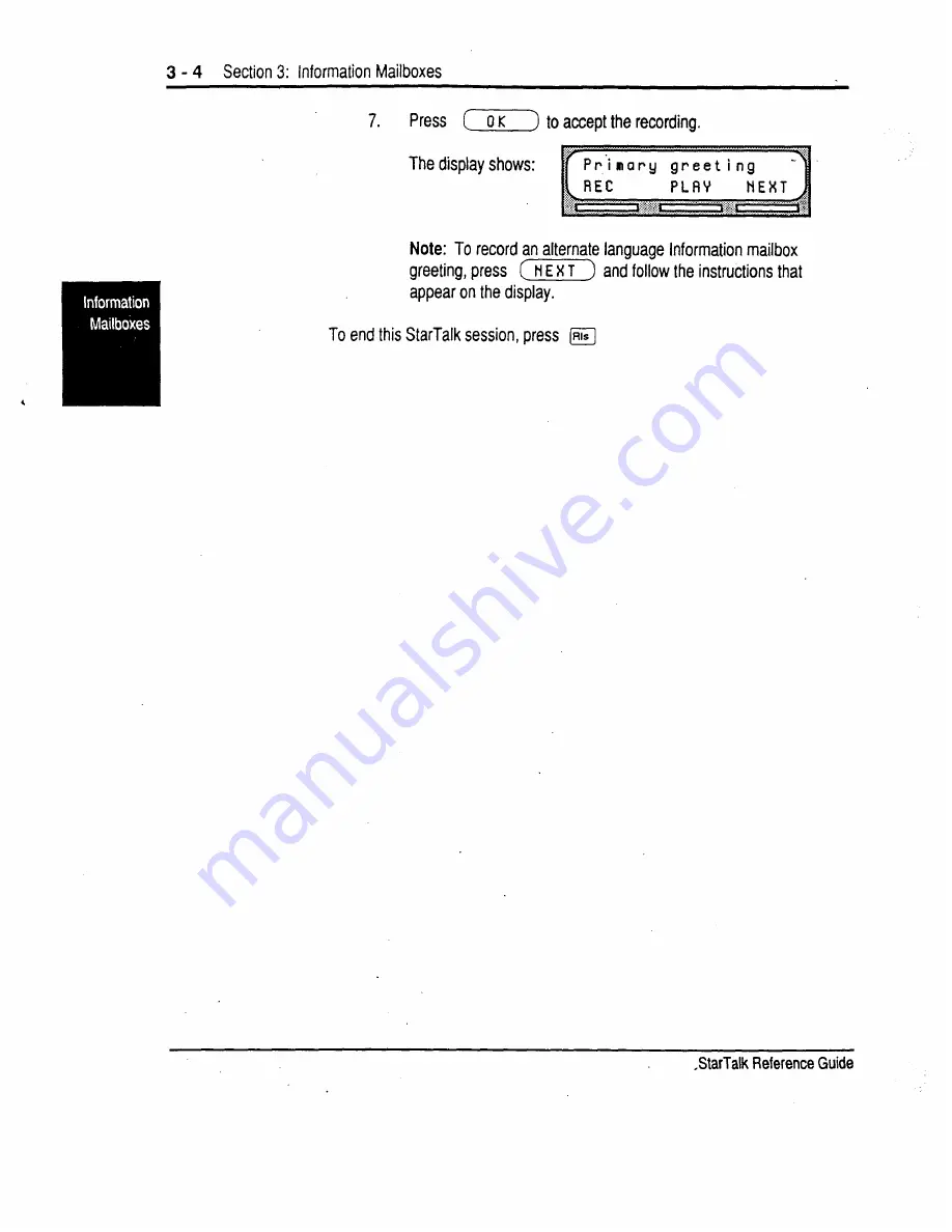 Norstar StarTalk Set Up And Operation Manual Download Page 329