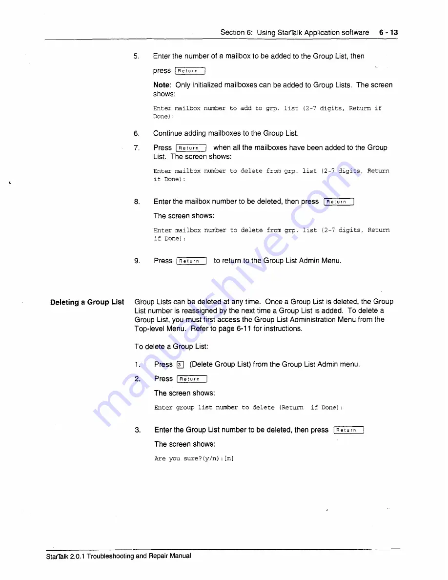 Norstar StarTalk Set Up And Operation Manual Download Page 506