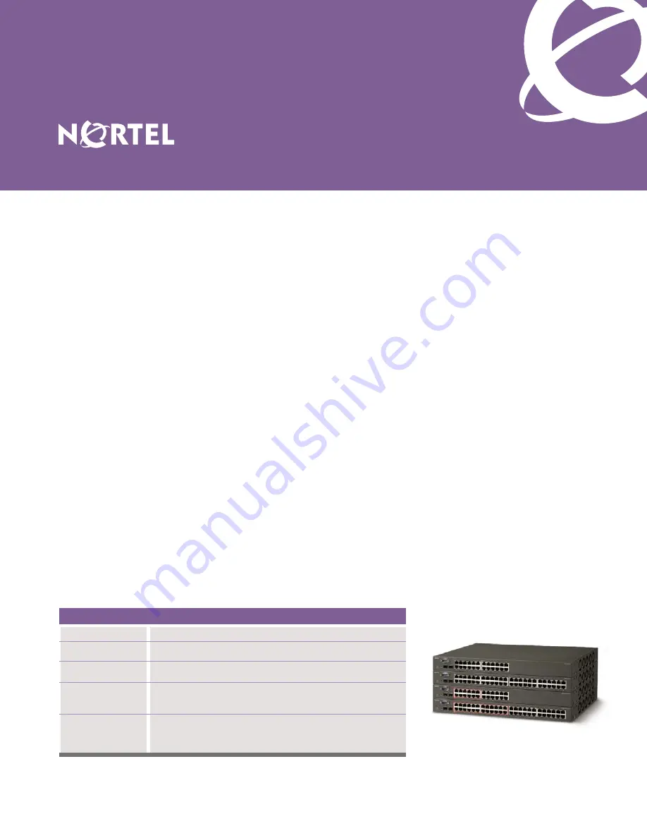 Nortel 1010-24T Specifications Download Page 1