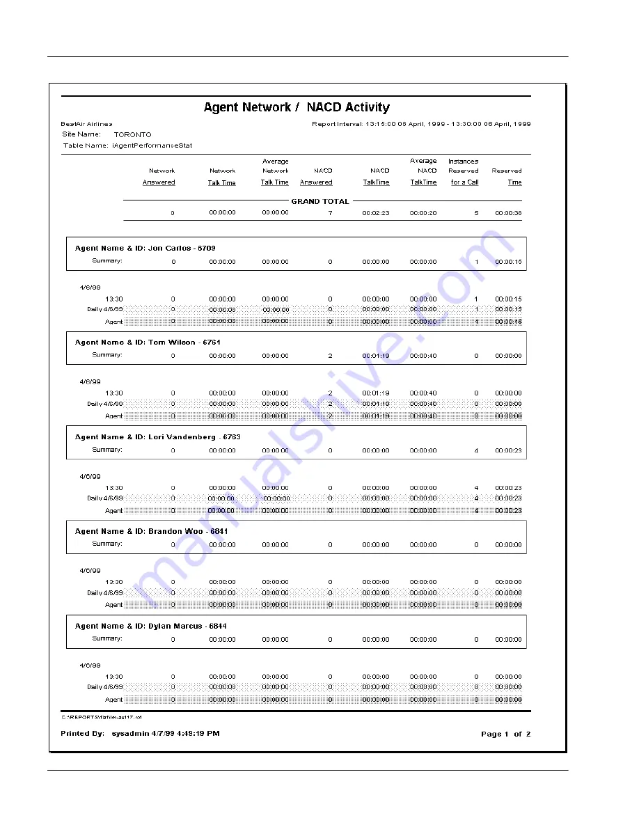 Nortel Express Call Center User Manual Download Page 175