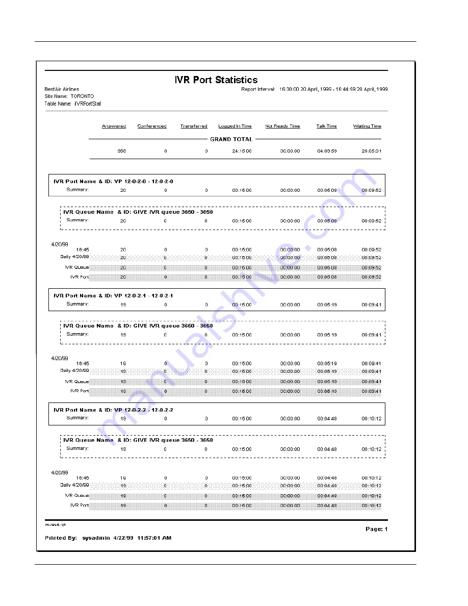 Nortel Express Call Center User Manual Download Page 298