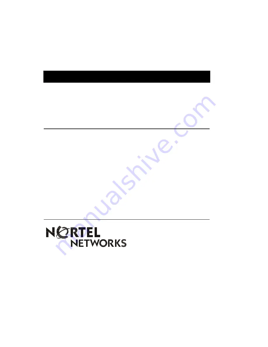 Nortel Meridian Installation And Administration Manual Download Page 1