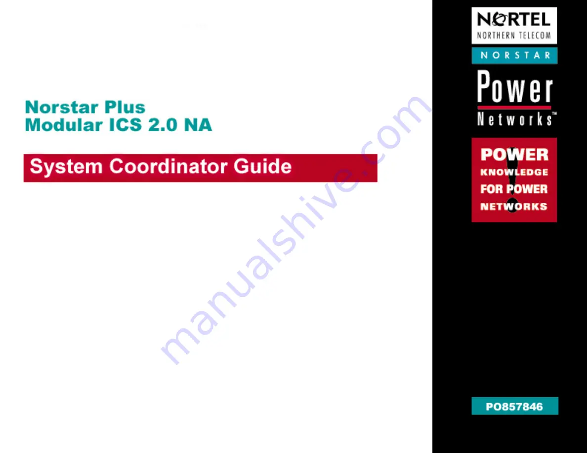 Nortel NorStar M7310 System Coordinator Manual Download Page 1