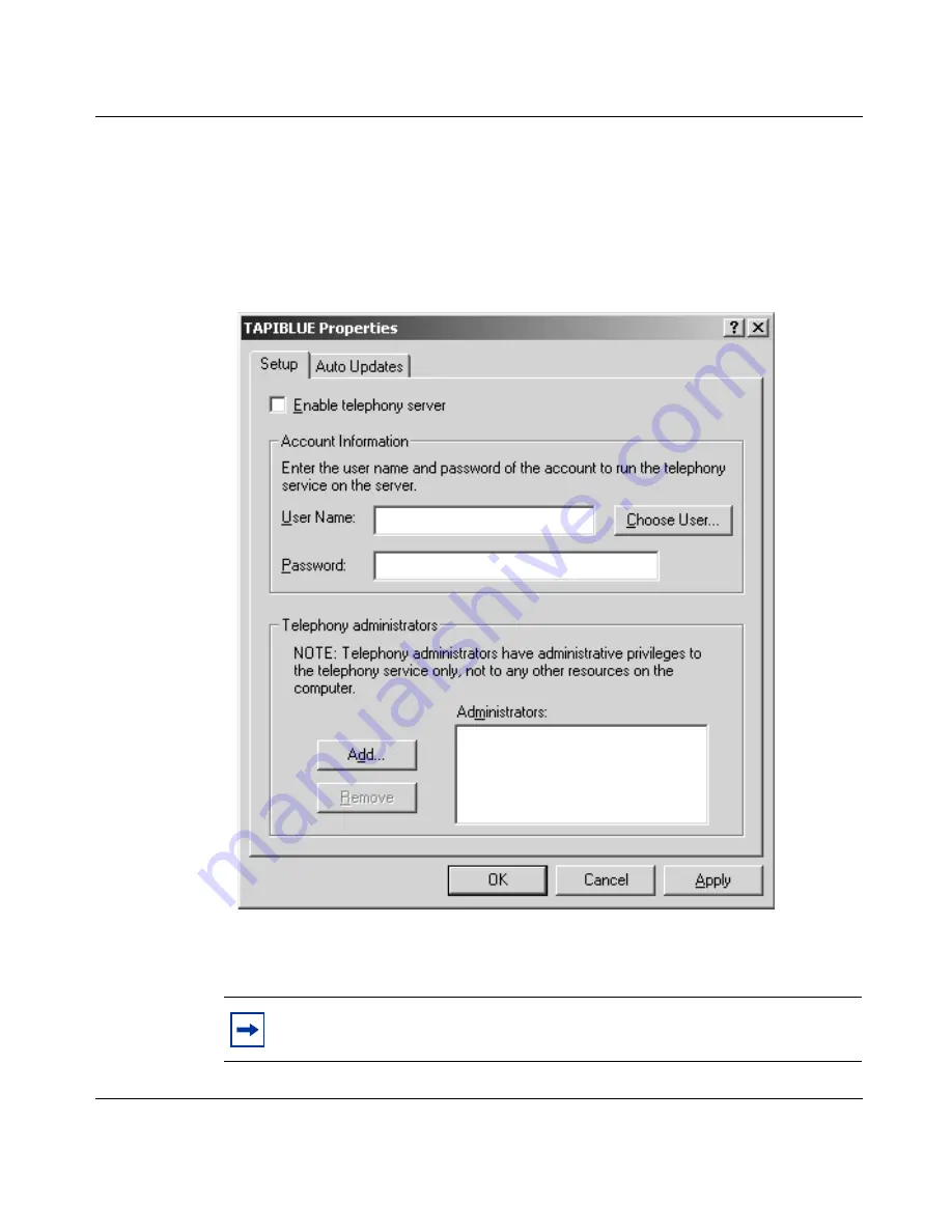 Nortel Symposium TAPI Service Provider for Succession 3.0 User Manual Download Page 71