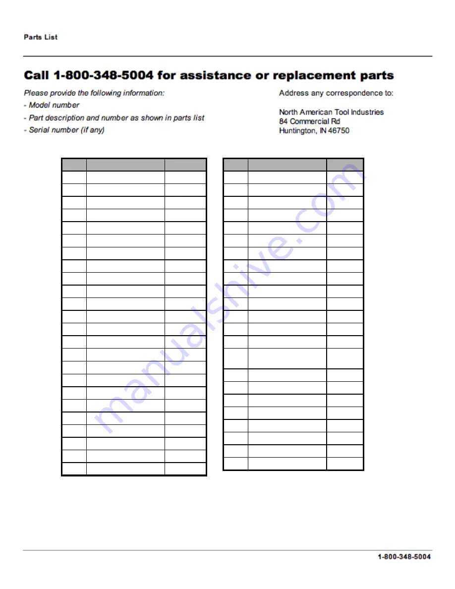 North American Tool 7295 Important Operating Instructions Download Page 11