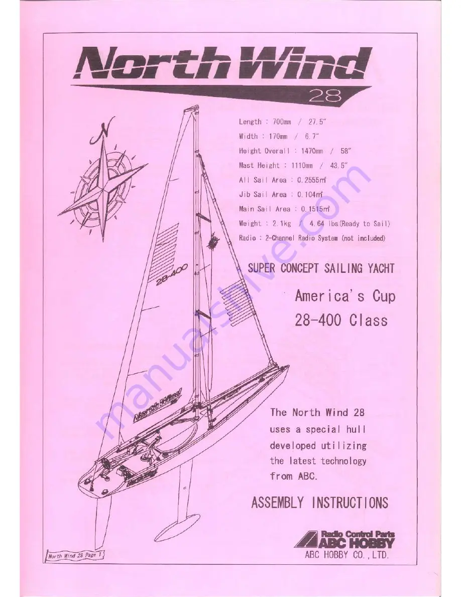 Northwind 28 Assembly Instructions Manual Download Page 1