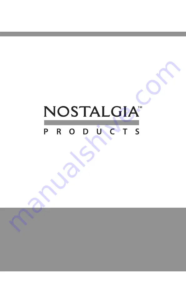 Nostalgia HAP8 Series Instructions And Recipes Manual Download Page 1