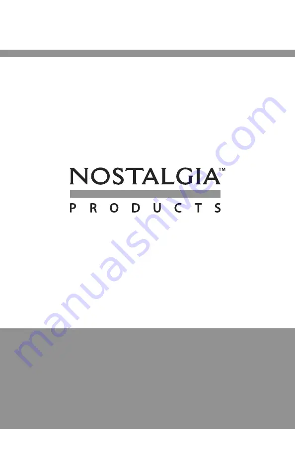 Nostalgia ICMP600WD Instructions And Recipes Manual Download Page 1