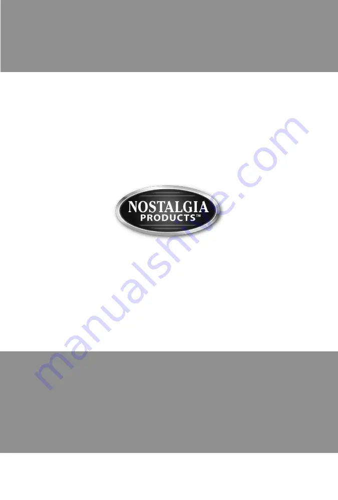 Nostalgia INF200 Instructions And Recipes Manual Download Page 1