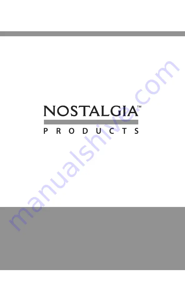 Nostalgia MSB64 Series Instructions And Recipes Manual Download Page 1