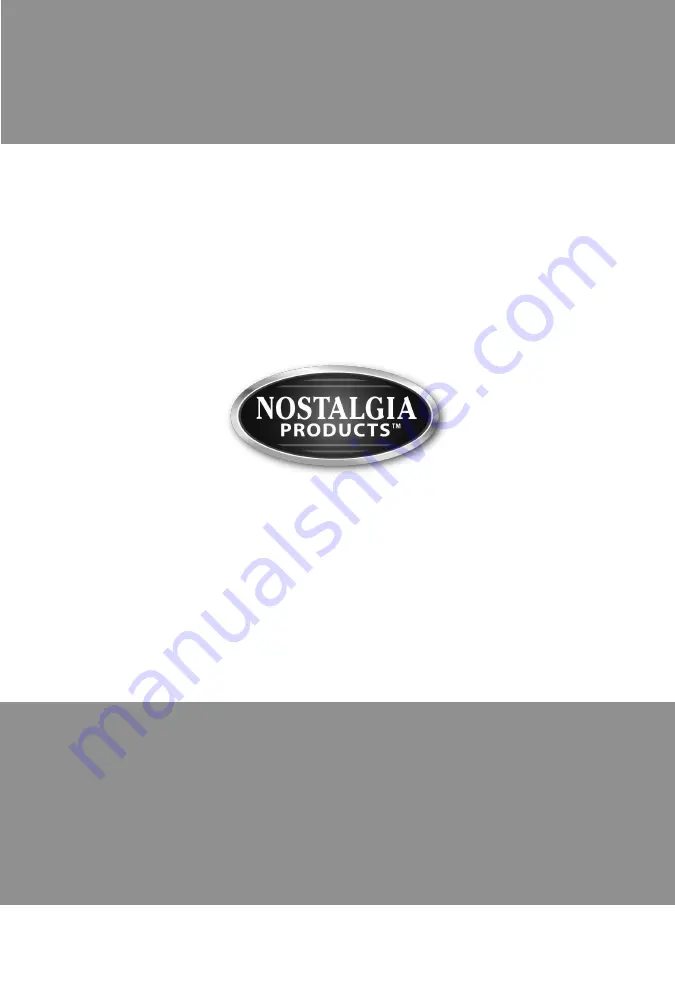 Nostalgia SLM60BK Instructions And Recipes Manual Download Page 1