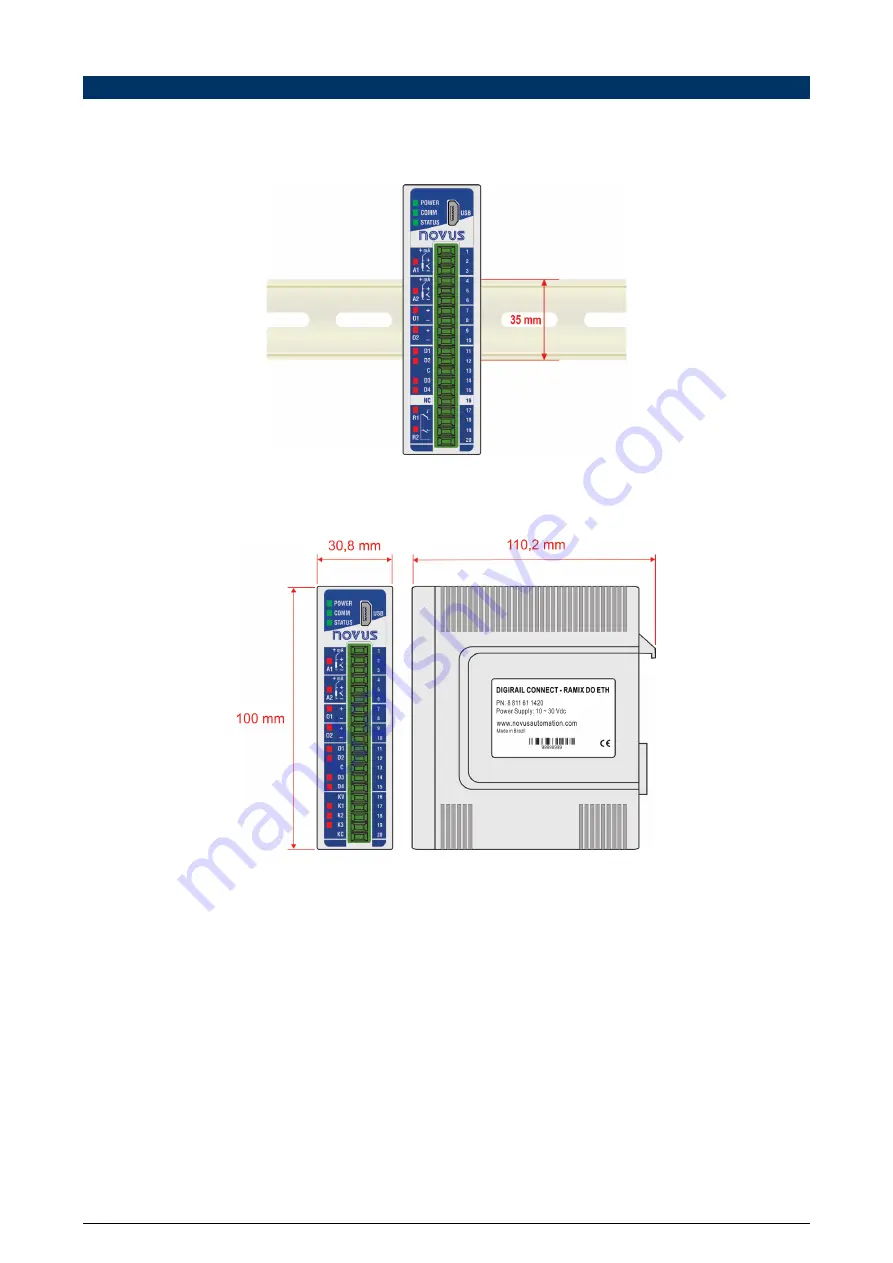 Novus DigiRail Connect DMIX DO ETH Instruction Manual Download Page 7