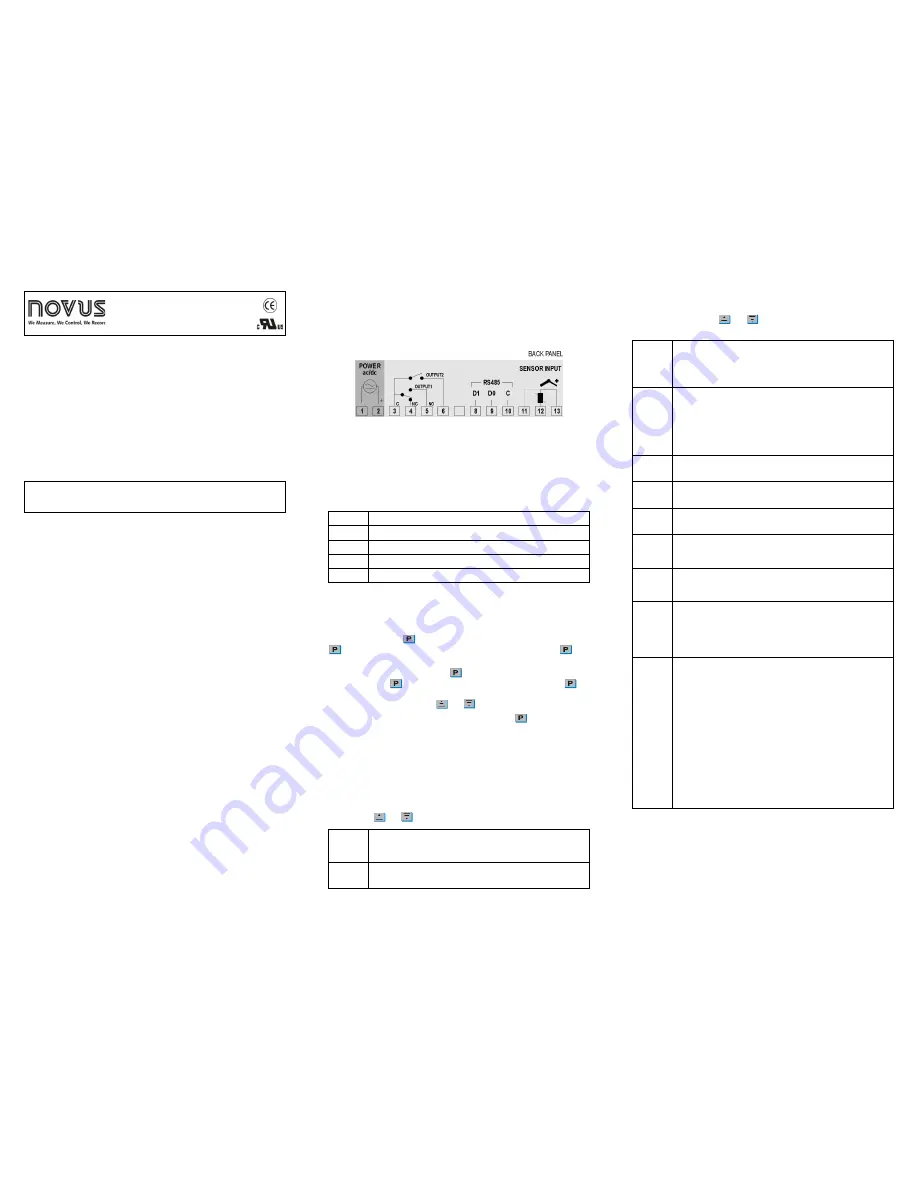 Novus N322 Operating Manual Download Page 1