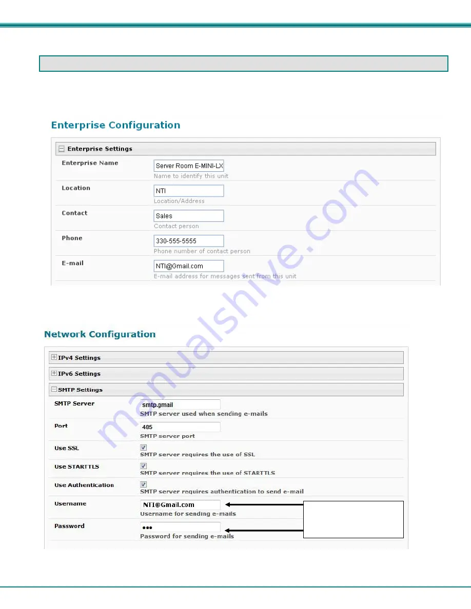 NTI ENVIROMUX-MINI-LXO Installation And Operation Manual Download Page 110