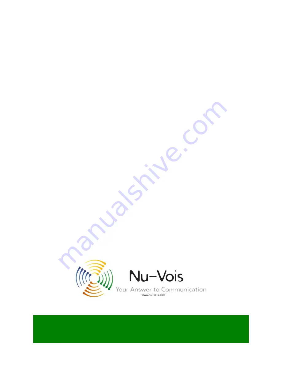 Nu-Vois NU-VOIS I Operation Manual Download Page 1