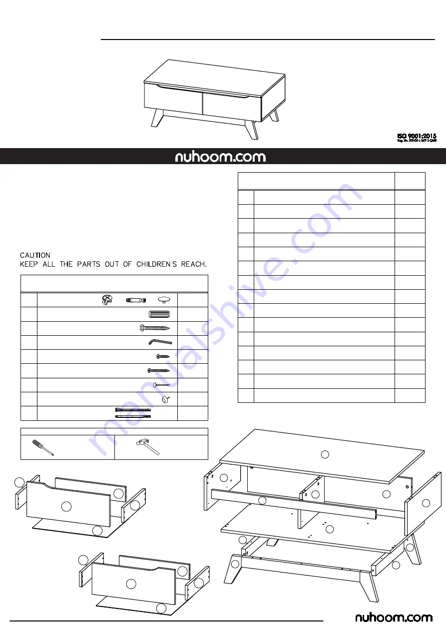 nuhoom MANDO 133081 Assembly Manual Download Page 1