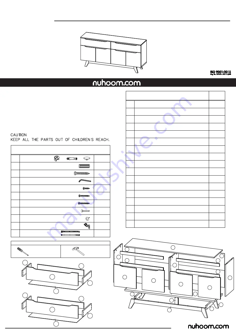 nuhoom MANDO 345044 Assembly Manual Download Page 1