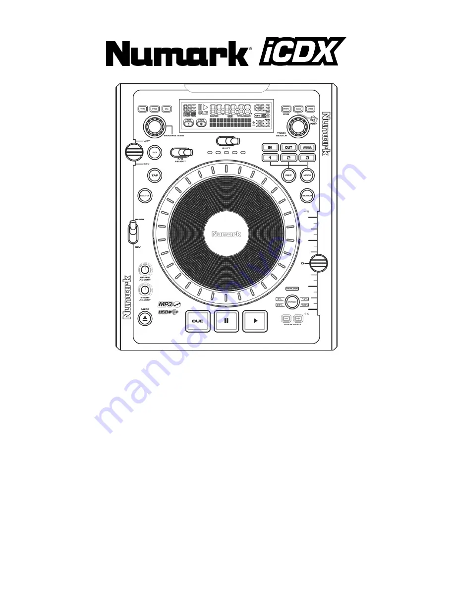 Numark ICDX Скачать руководство пользователя страница 1