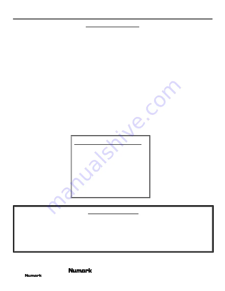 Numark PRO TT-2 Owner'S Manual Download Page 5