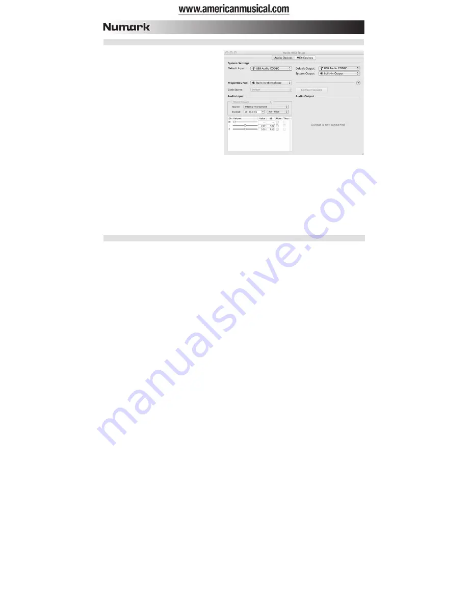 Numark X1 USB Quick Start Manual Download Page 8