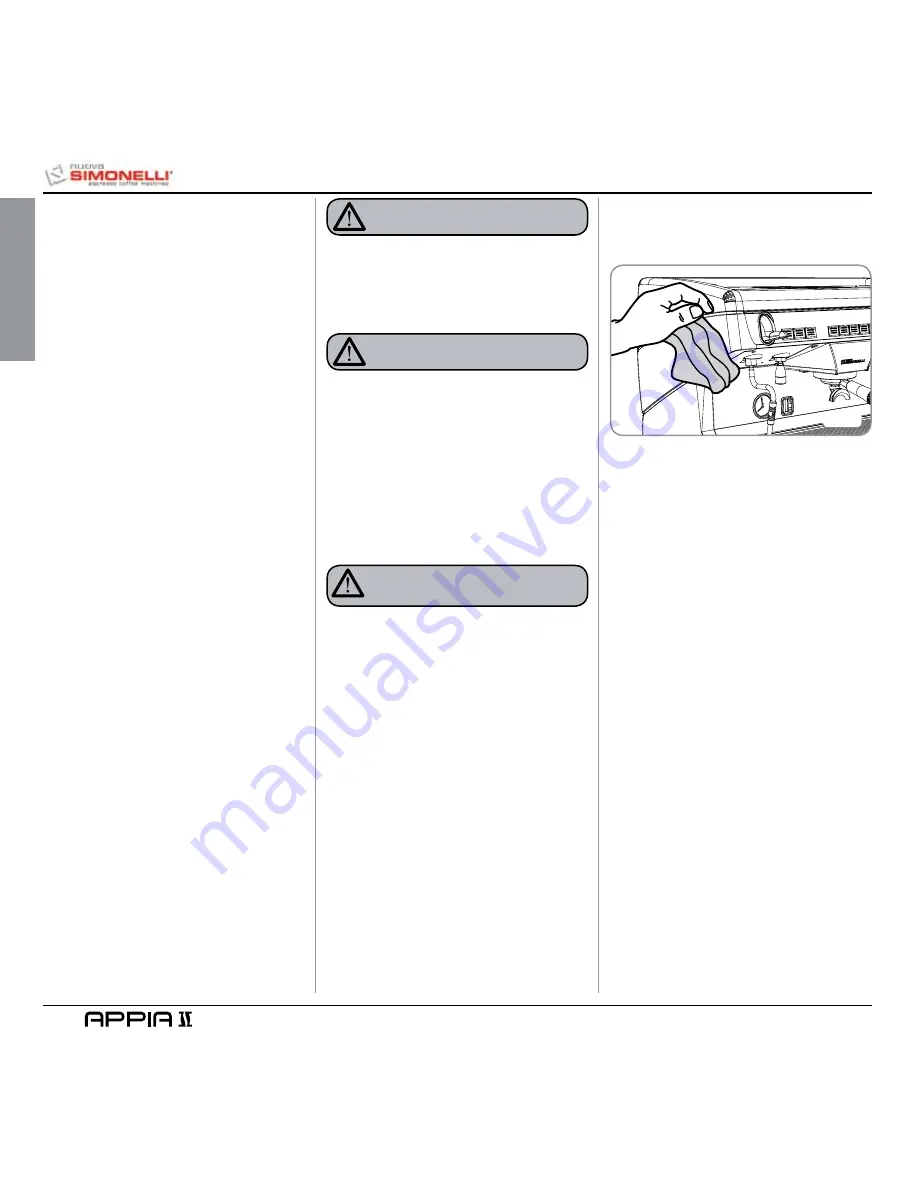 Nuova Simonelli Appia II User Handbook Manual Download Page 12