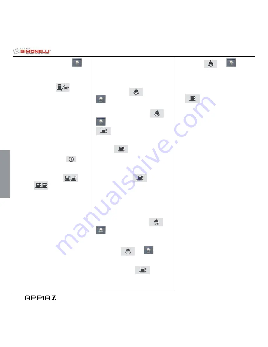 Nuova Simonelli Appia II User Handbook Manual Download Page 44