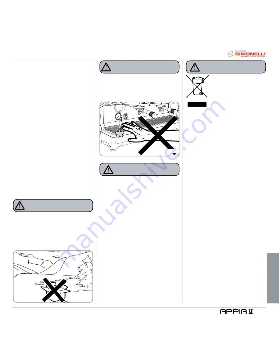 Nuova Simonelli Appia II User Handbook Manual Download Page 57