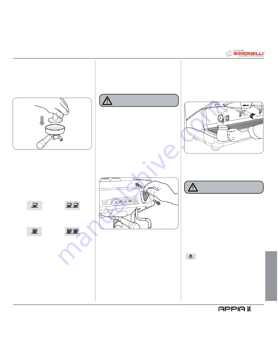 Nuova Simonelli Appia II User Handbook Manual Download Page 63