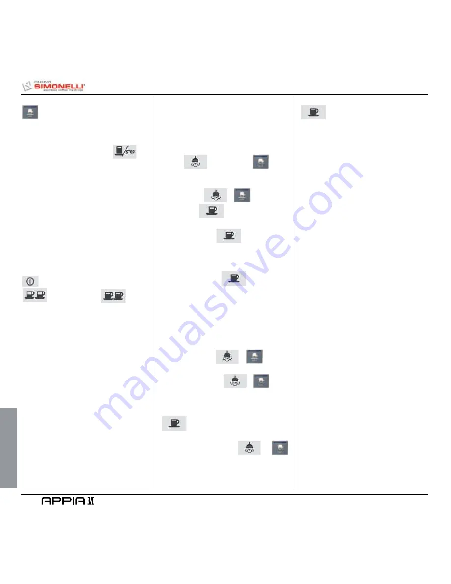 Nuova Simonelli Appia II User Handbook Manual Download Page 130