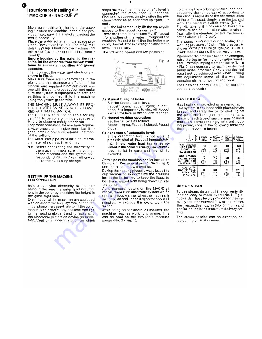 Nuova Simonelli Mac Cup V User Handbook Manual Download Page 8