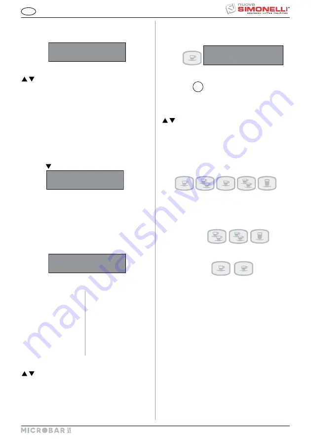 Nuova Simonelli microbar ii User Handbook Manual Download Page 59