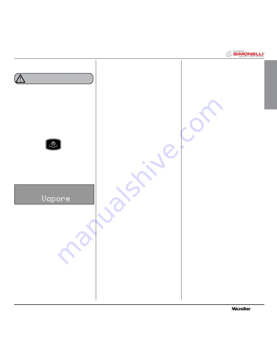 Nuova Simonelli MicroBar User Handbook Manual Download Page 20