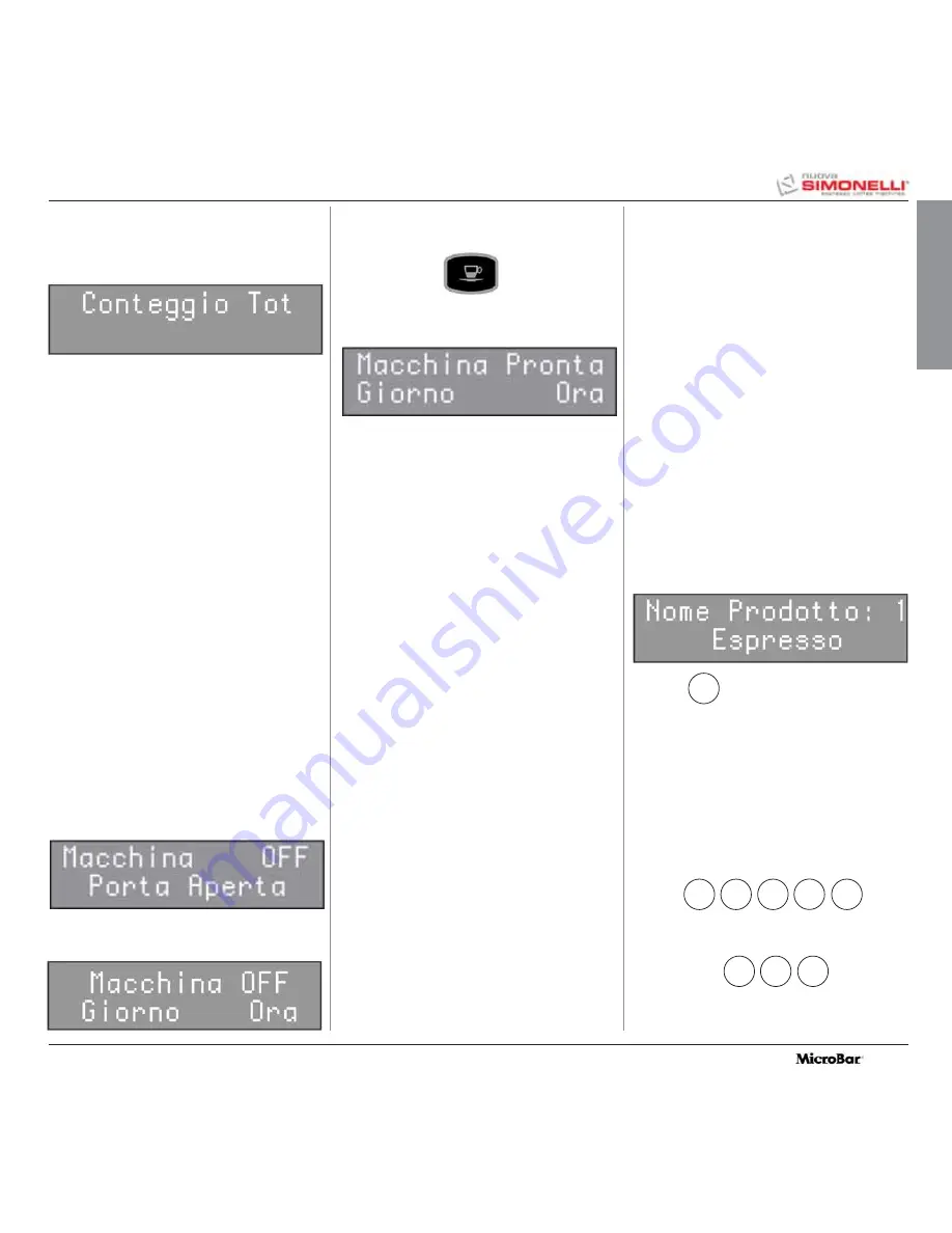 Nuova Simonelli MicroBar Скачать руководство пользователя страница 22