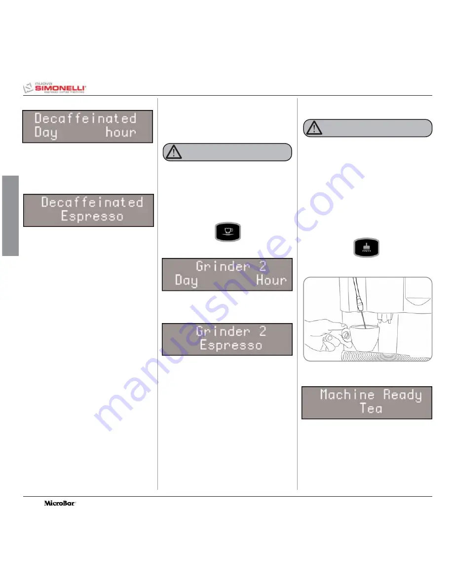 Nuova Simonelli MicroBar User Handbook Manual Download Page 53