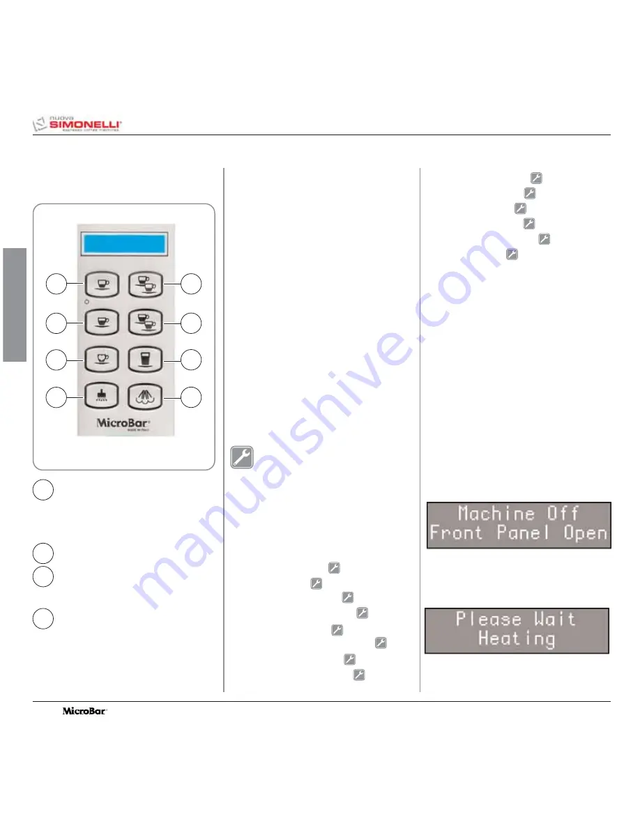 Nuova Simonelli MicroBar User Handbook Manual Download Page 55