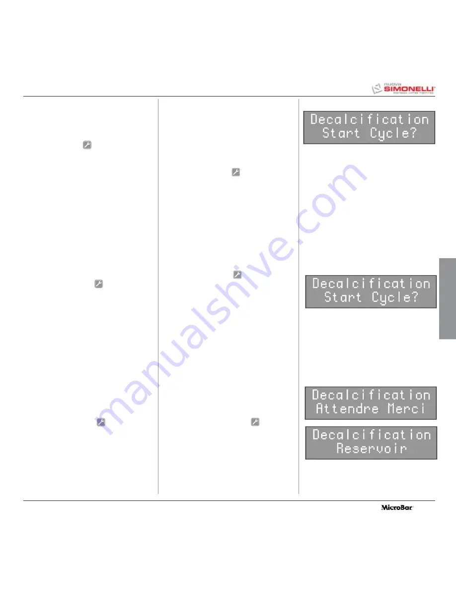 Nuova Simonelli MicroBar User Handbook Manual Download Page 94