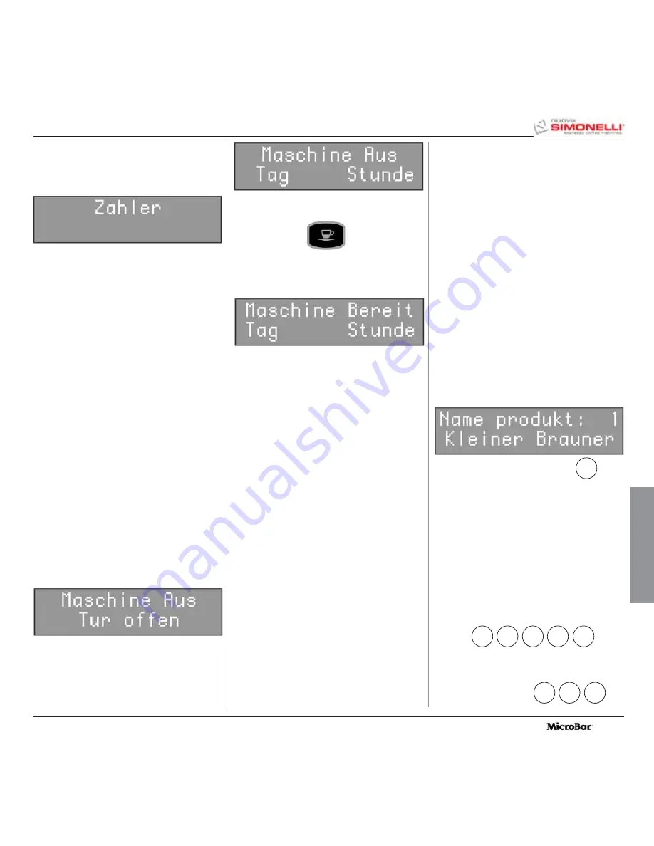 Nuova Simonelli MicroBar User Handbook Manual Download Page 124