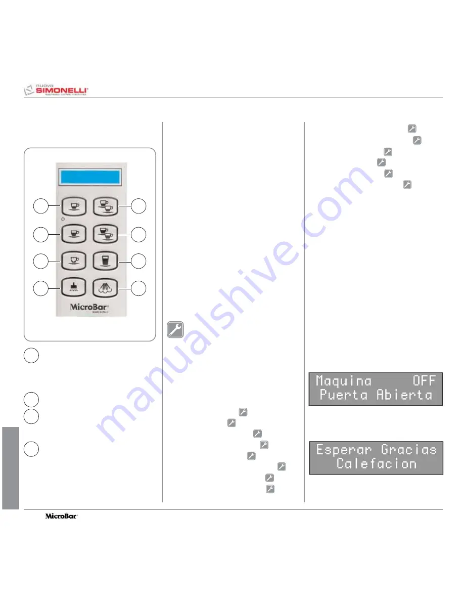 Nuova Simonelli MicroBar User Handbook Manual Download Page 157