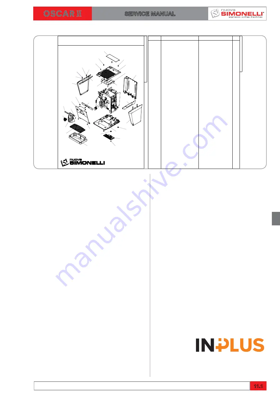 Nuova Simonelli Oscar II Service Manual Download Page 73