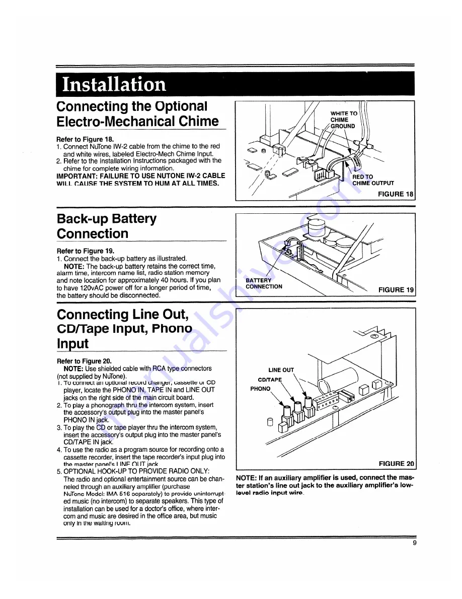 NuTone IM-5006 Service Manual Download Page 9