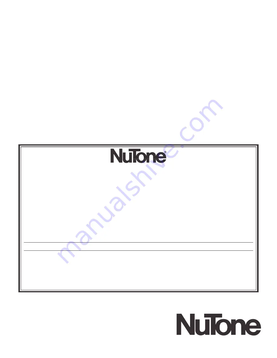 NuTone RFTH-95 Quick Start Manual Download Page 2