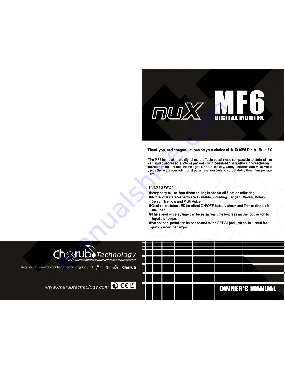 nux MF6 Owner'S Manual Download Page 1