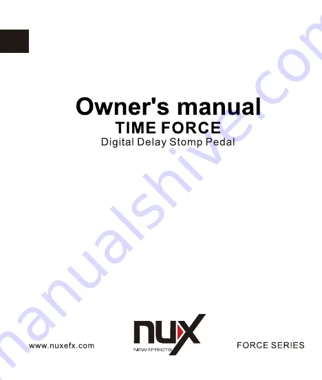 nux Time Force Owner'S Manual Download Page 1