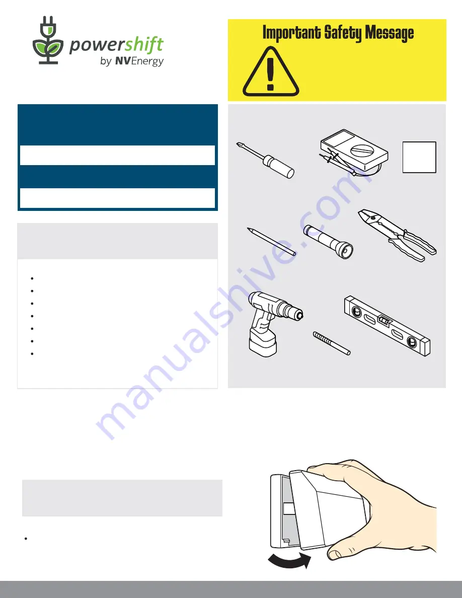 NVenergy Smart Thermostat Installation Manual Download Page 1