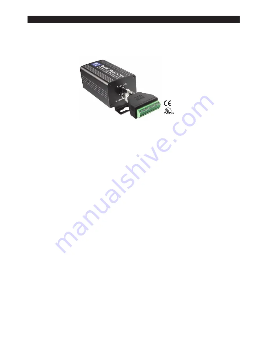 NVT NV-EC1701U Eo2 Complete Installation Manual Download Page 2