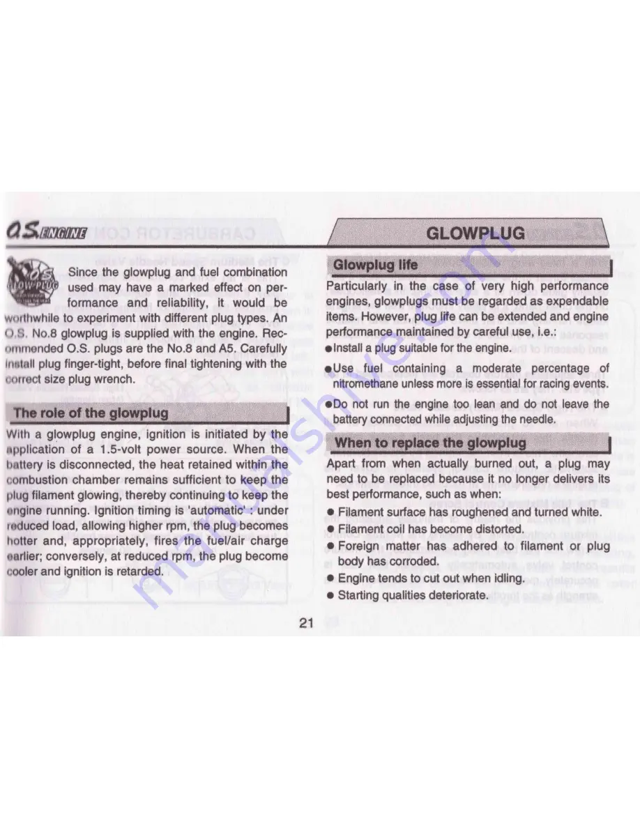 O.S. engine MAX-91HZ Instruction Manual Download Page 22