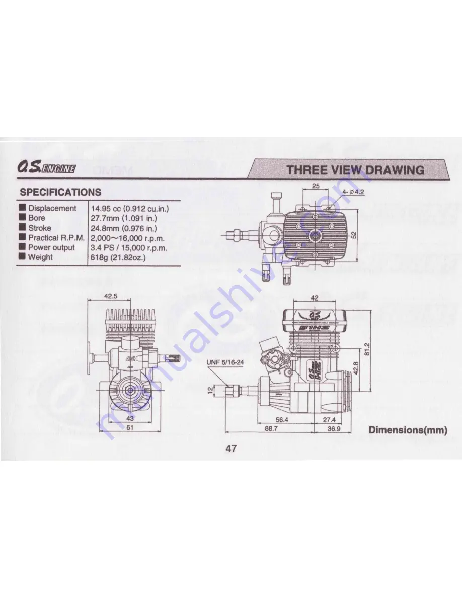 O.S. engine MAX-91HZ Instruction Manual Download Page 48