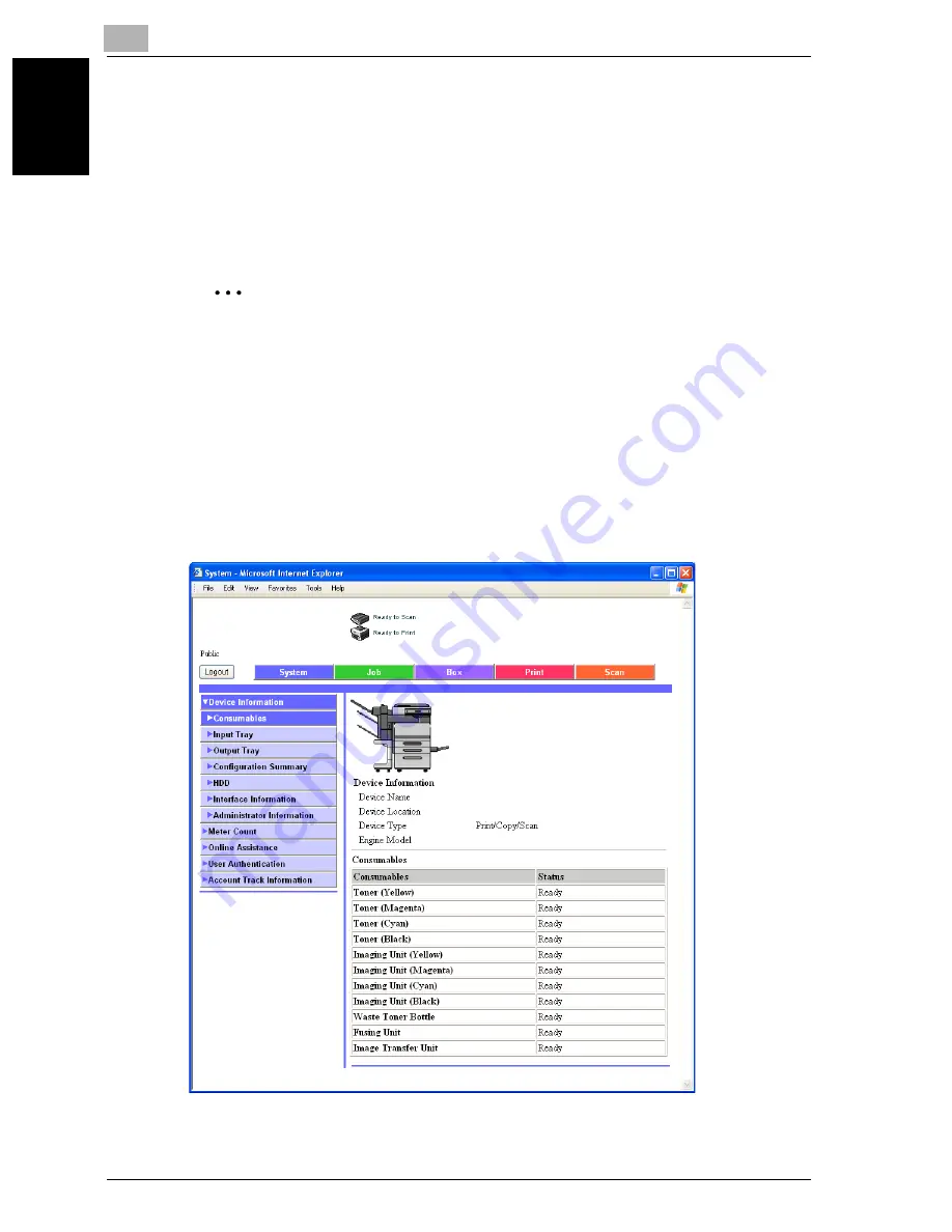 Oce cm3521 User Manual Download Page 165